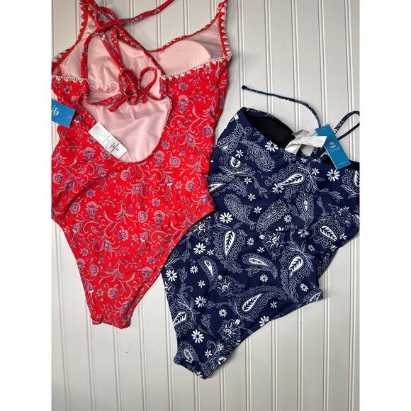 NWT Cupshe One Piece Swimsuit Convertible Cutout & Cross Back Swim Beach Sz S - Picture 3 of 7